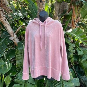 Harlowe and Graham oversized, pink Velour hoodie